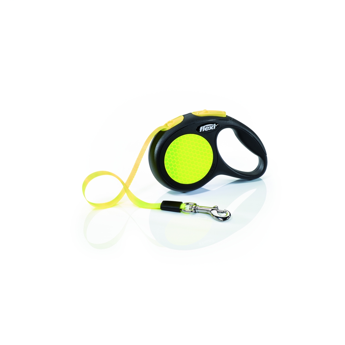 FLEXI Neon lentes veida pavada XS/3m, dzeltena - Produkta attēls