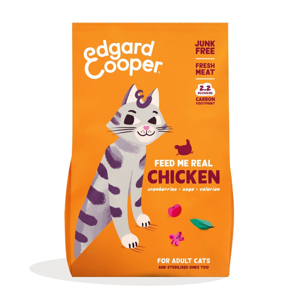 EDGARD COOPER sausā barība kaķiem, vista, 2kg - Produkta attēls