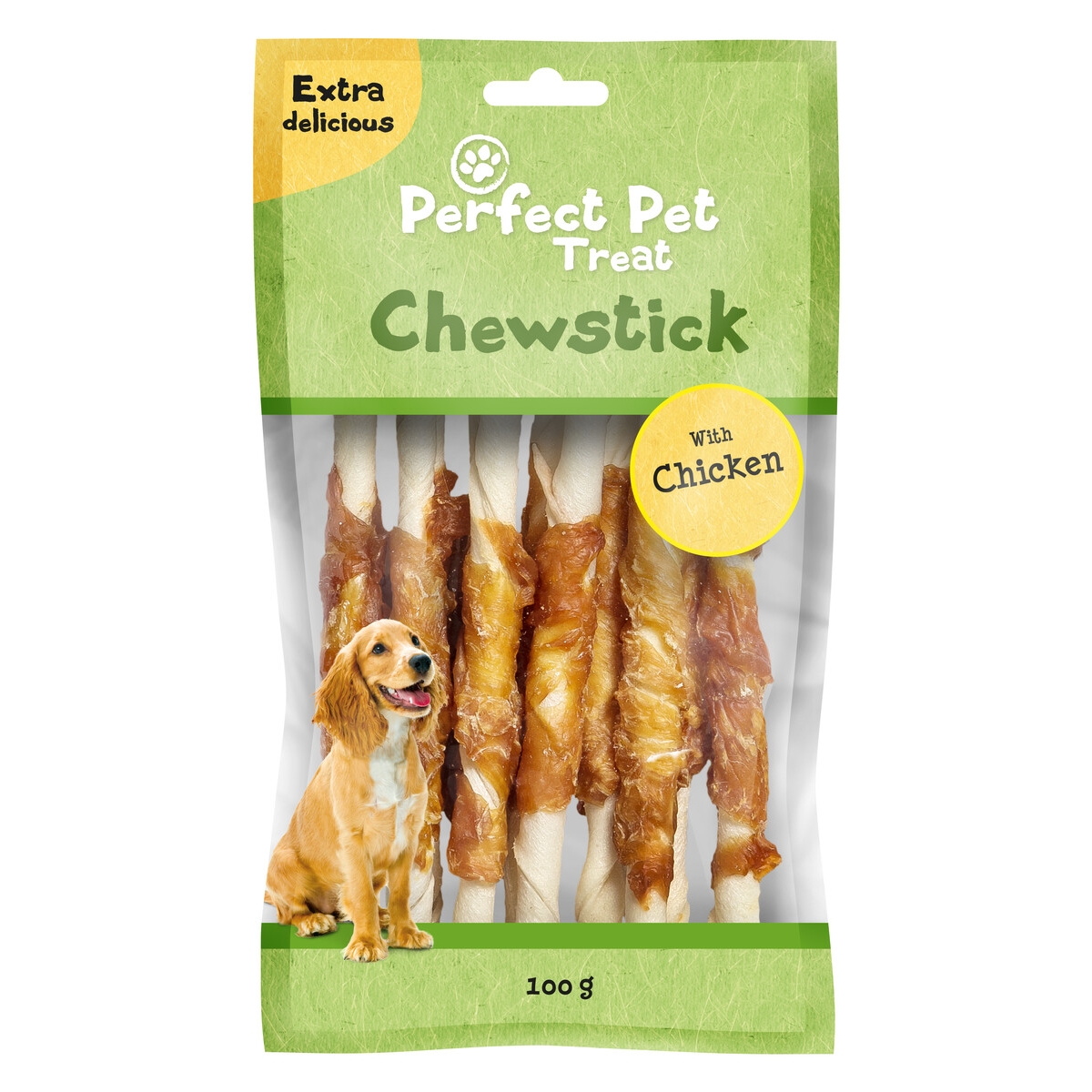 PERFECT PET Chewstick gardumi suņiem, vista, 100g - Produkta attēls