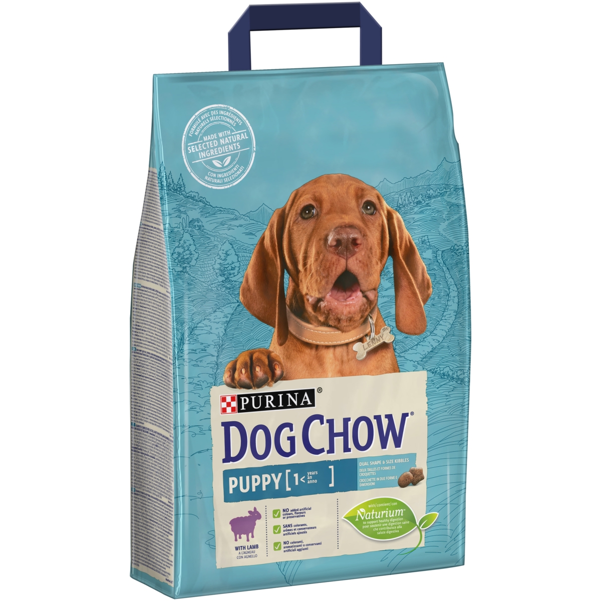 Purina Dog Chow Puppy sausā barība kucēniem ar jēru, 2,5 kg