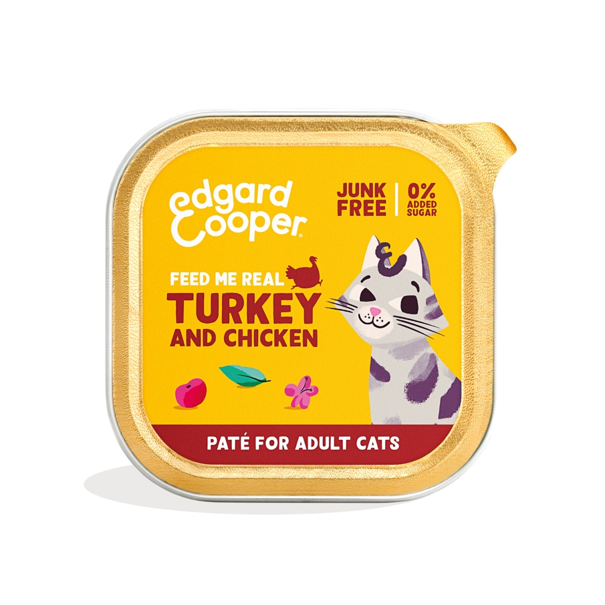 EDGARD COOPER pastēte kaķiem, tītars/vista, 85g - Produkta attēls