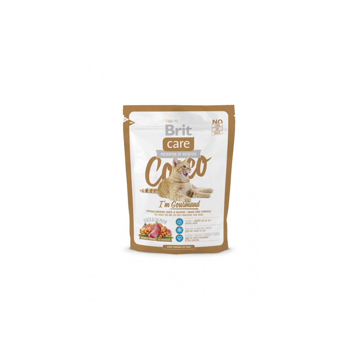 Brit Care barība kaķiem Cocco gardēžu ar pīli/lasi 7kg - Produkta attēls