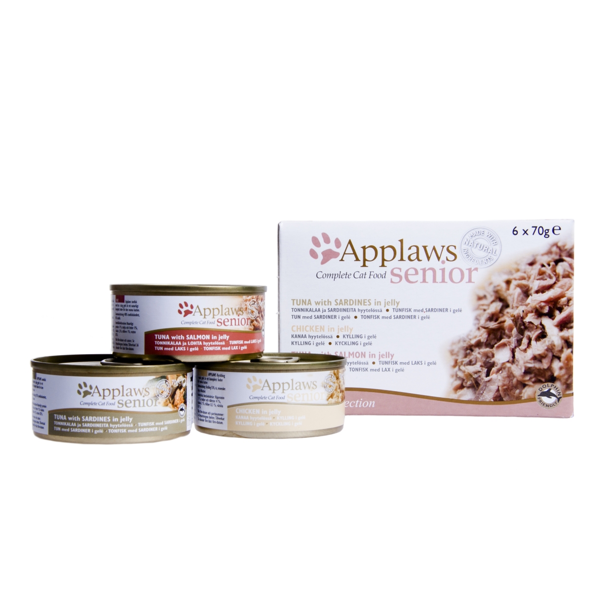 Applaws želeju komplekts gados vecākiem kaķiem, asorti, 6 X 70 g - Produkta attēls