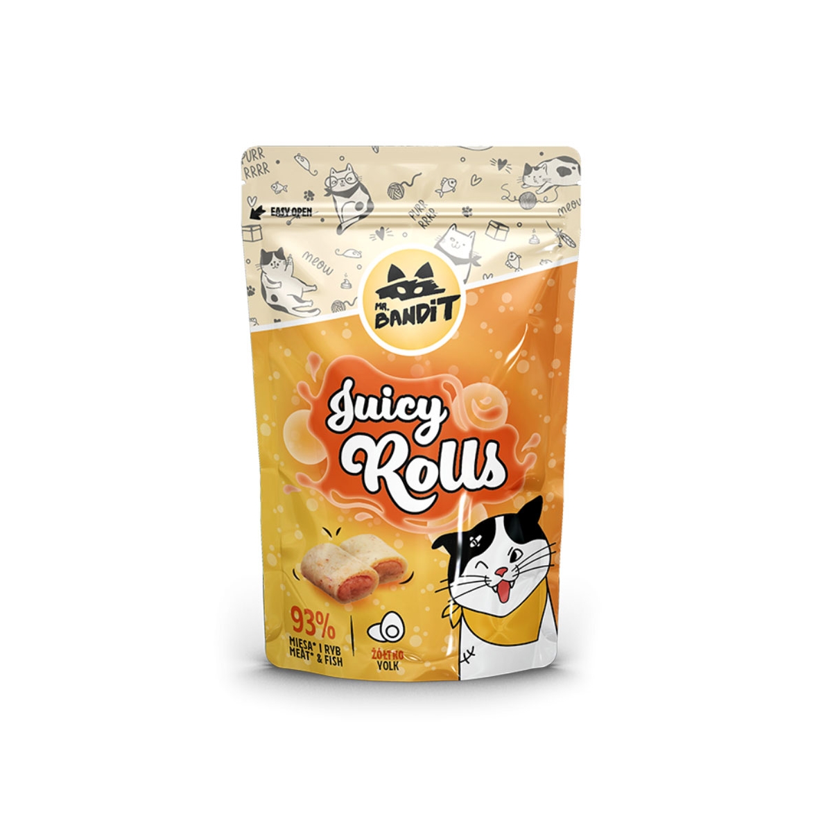MR.BANDIT Juicy Rolls rullīši kaķiem, olas dze;tenums, 40g - Produkta attēls