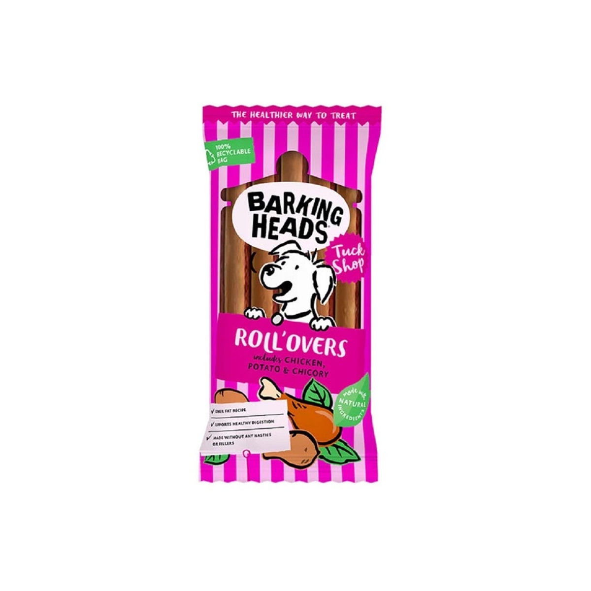 BARKING HEADS Roll'overs kārumi suņiem, 150g - Produkta attēls