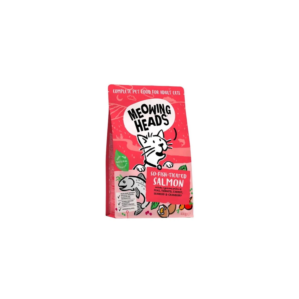 MEOWING HEADS SoFishTicated Salmon sausā barība kaķiem, lasis, 4kg - Produkta attēls