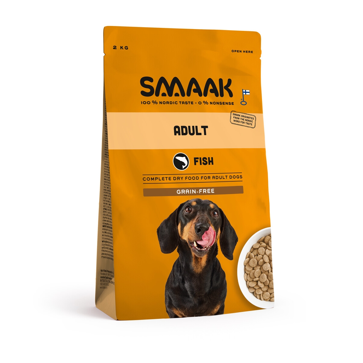 SMAAK sausā barība suņiem, zivis, 2kg - Produkta attēls