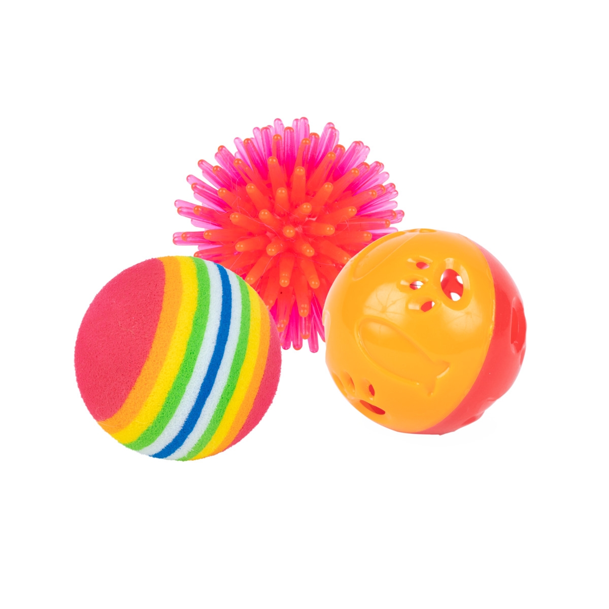 LITTLE&BIGGER PurePurr Mix rotaļu bumbiņas kaķiem,3gb - Produkta attēls