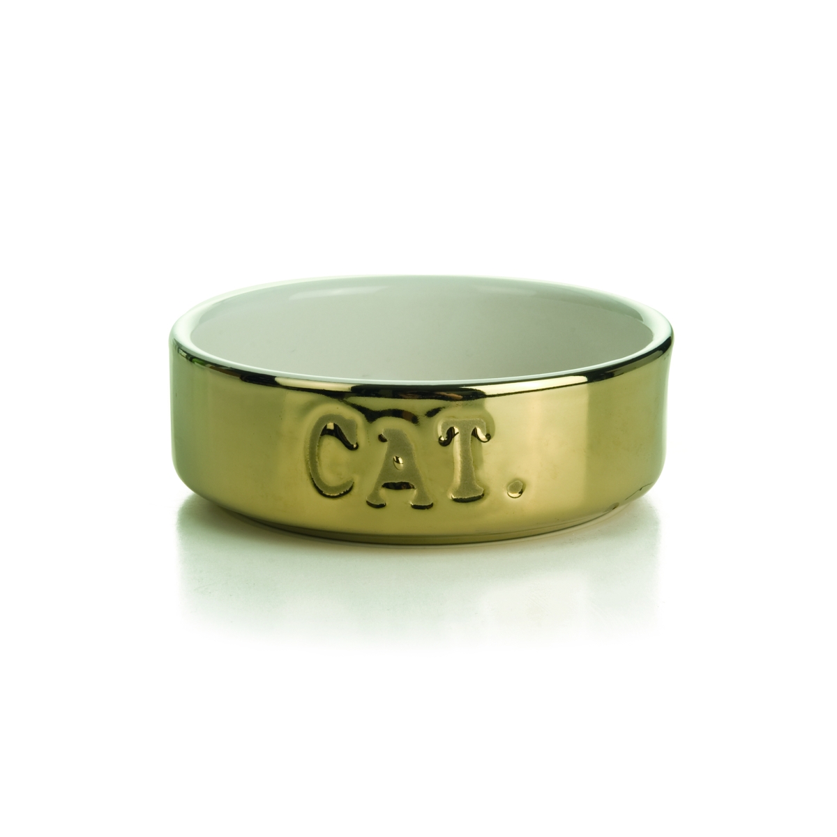 BEEZTEES keramikas bļoda kaķiem, zelta krāsā, 11,5x4cm - Produkta attēls