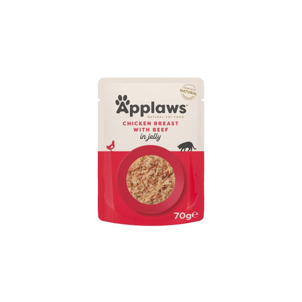 APPLAWS mitrā barība kaķiem, vist/liell.želejā, 70g - Produkta attēls
