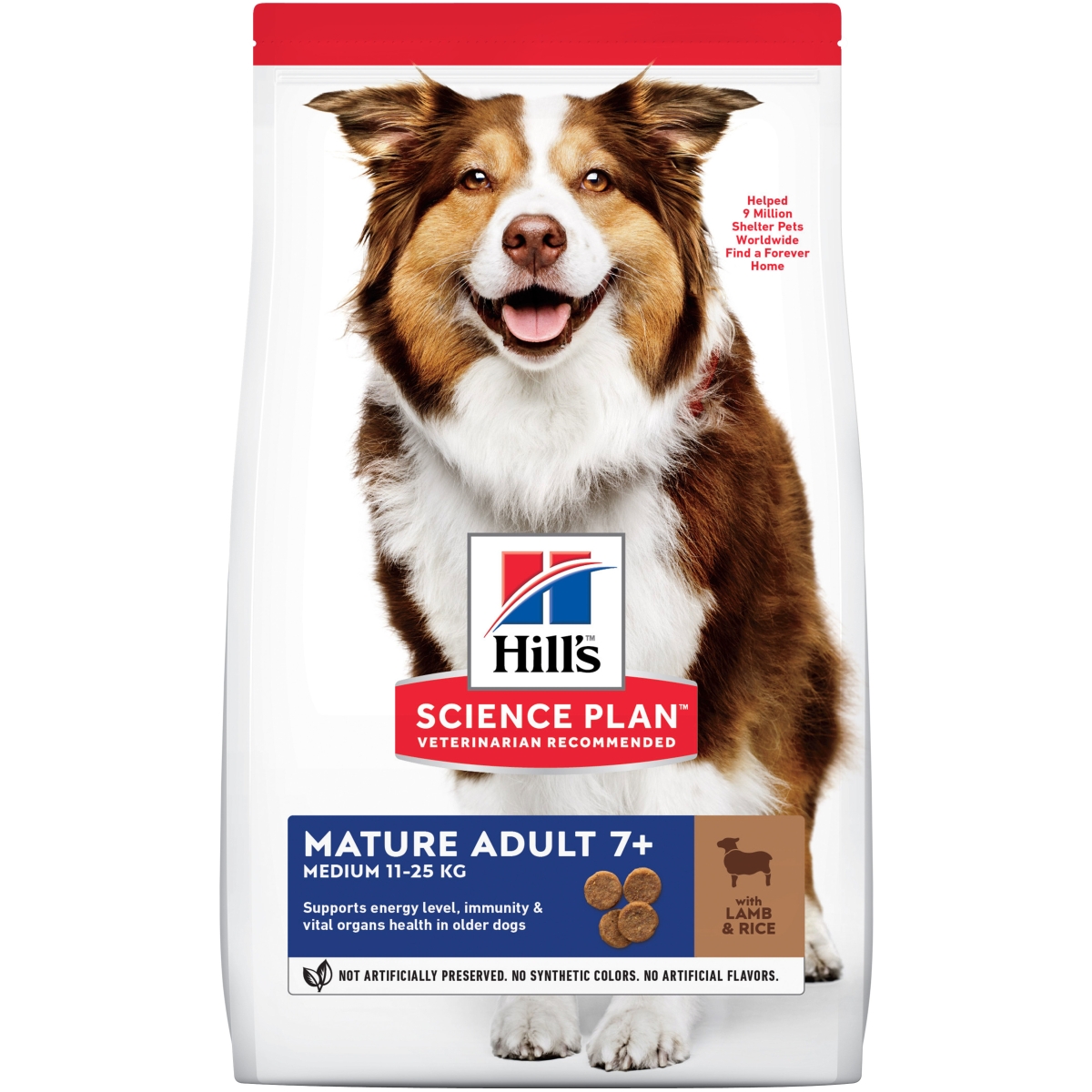 Hills suņu sausā bar Active Longevity 7+ jērs/rīsi 3kg - Produkta attēls