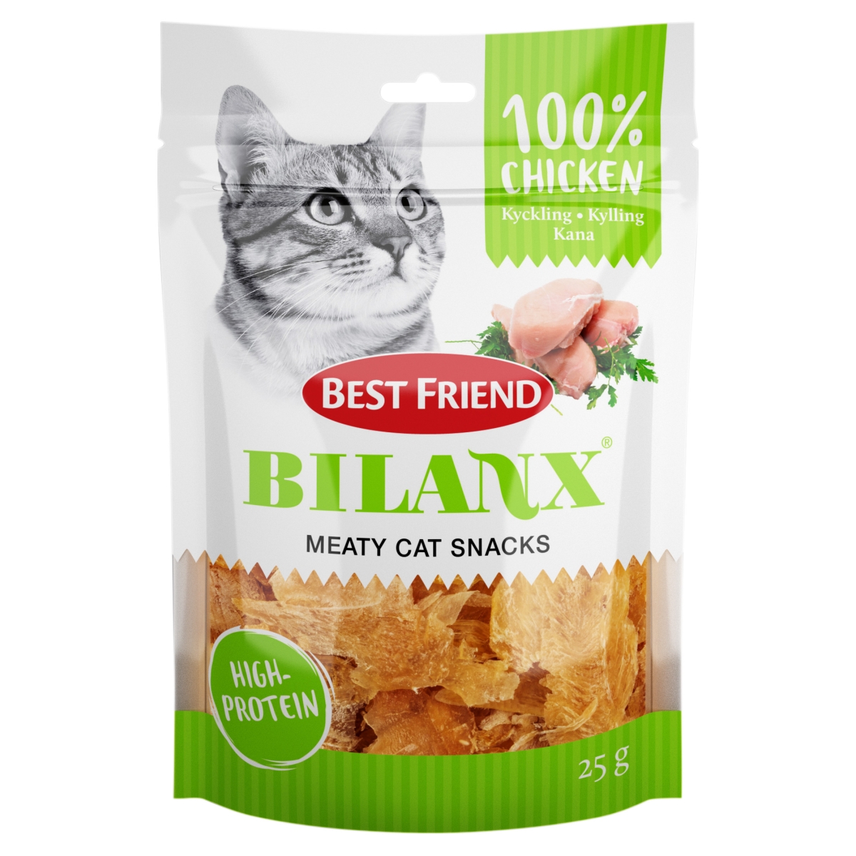 Best Friend Bilanx Flakes gardums kaķiem, ar vistu 25 g - Produkta attēls