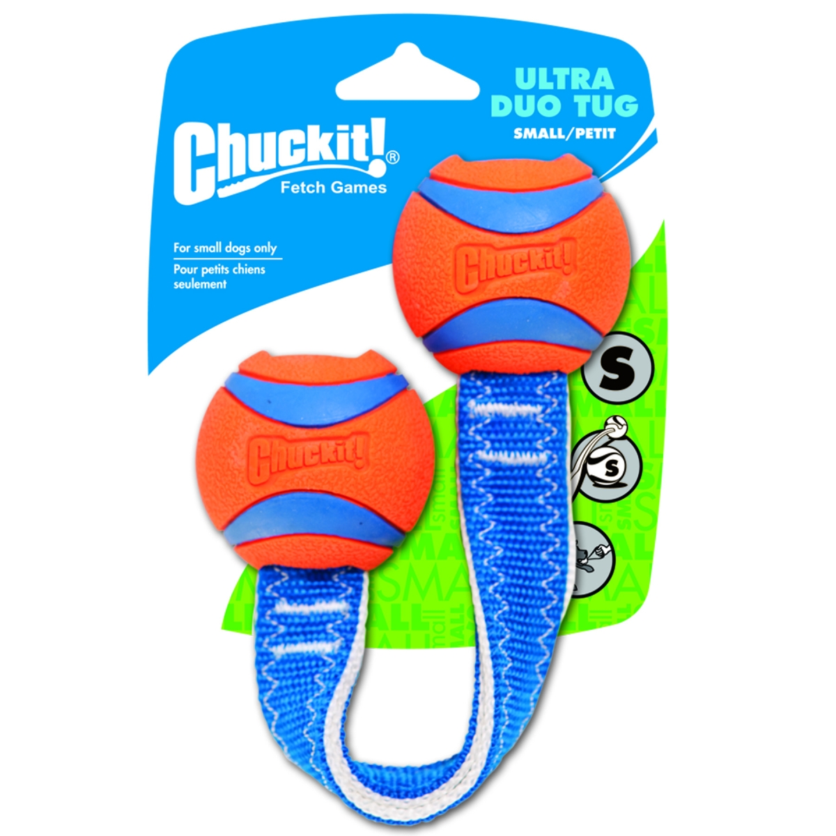 Petmate Chuckit Duo Tug rotaļlieta suņiem, oranža/zila - Produkta attēls