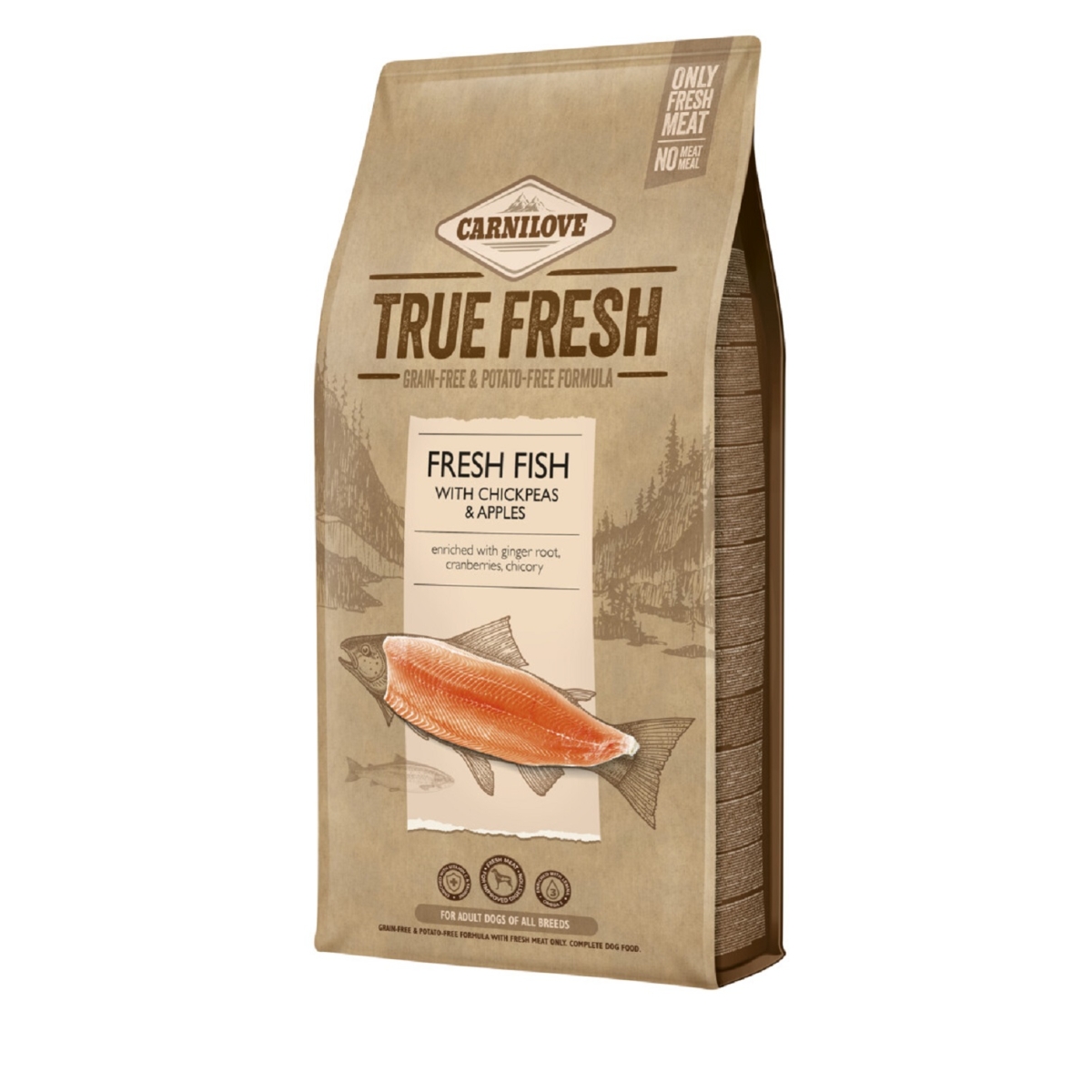 CARNILOVE True Fresh sausā barība suņiem, zivis, 11,4kg - Produkta attēls