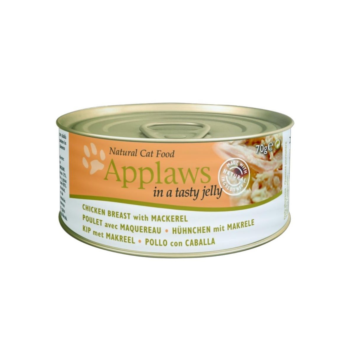 Ziedojums: Applaws konservi kaķiem ar vistas gaļu un zivi želejā, 70 g - Produkta attēls