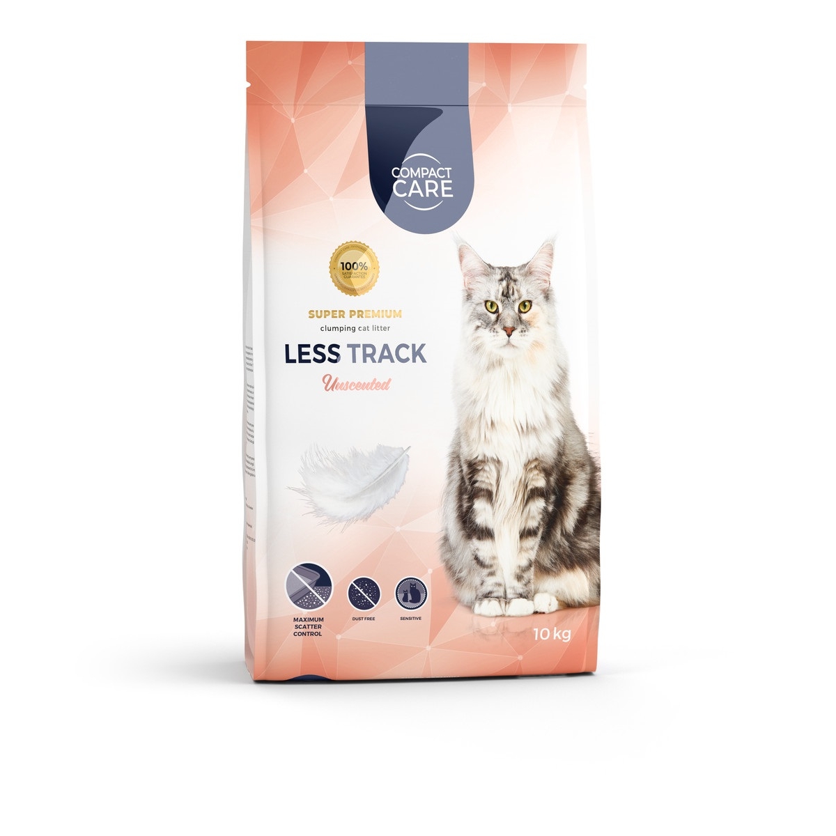 COMPACT CARE Less Track pakaiši kaķiem, 10kg, bez aromāta - Produkta attēls