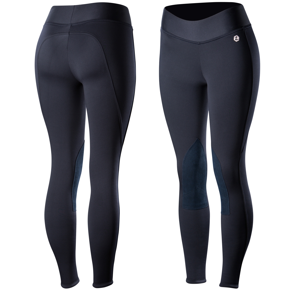 Horze Active Knee-Patch Winter naisteretuusid 38, tumesinine - Produkta attēls