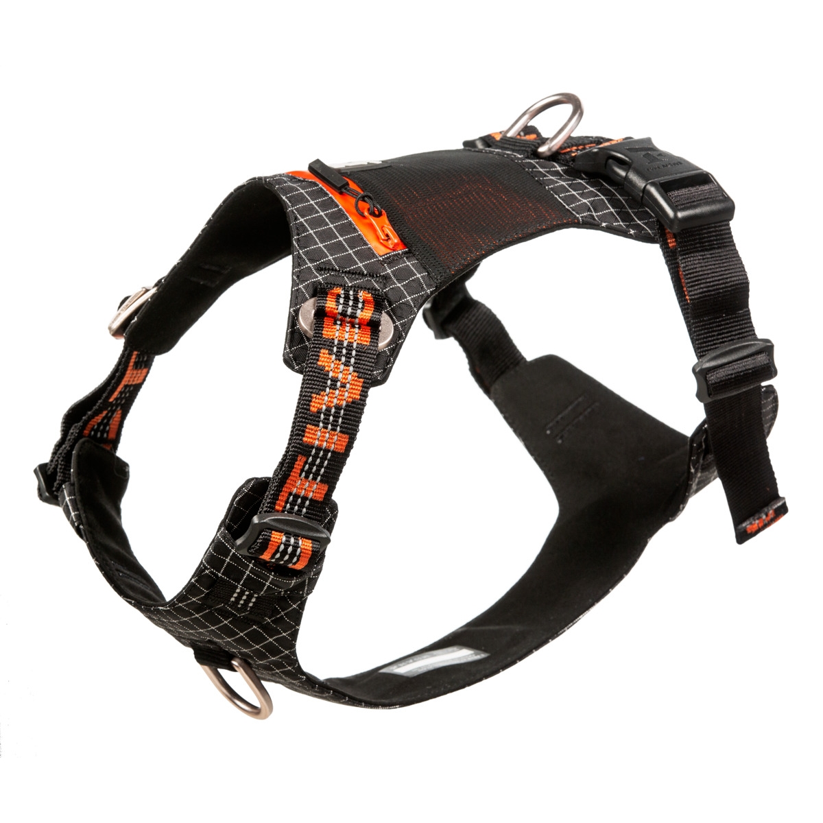 FEEL ACTIVE Outdoor krūšu siksna suņiem, M, melna - Produkta attēls