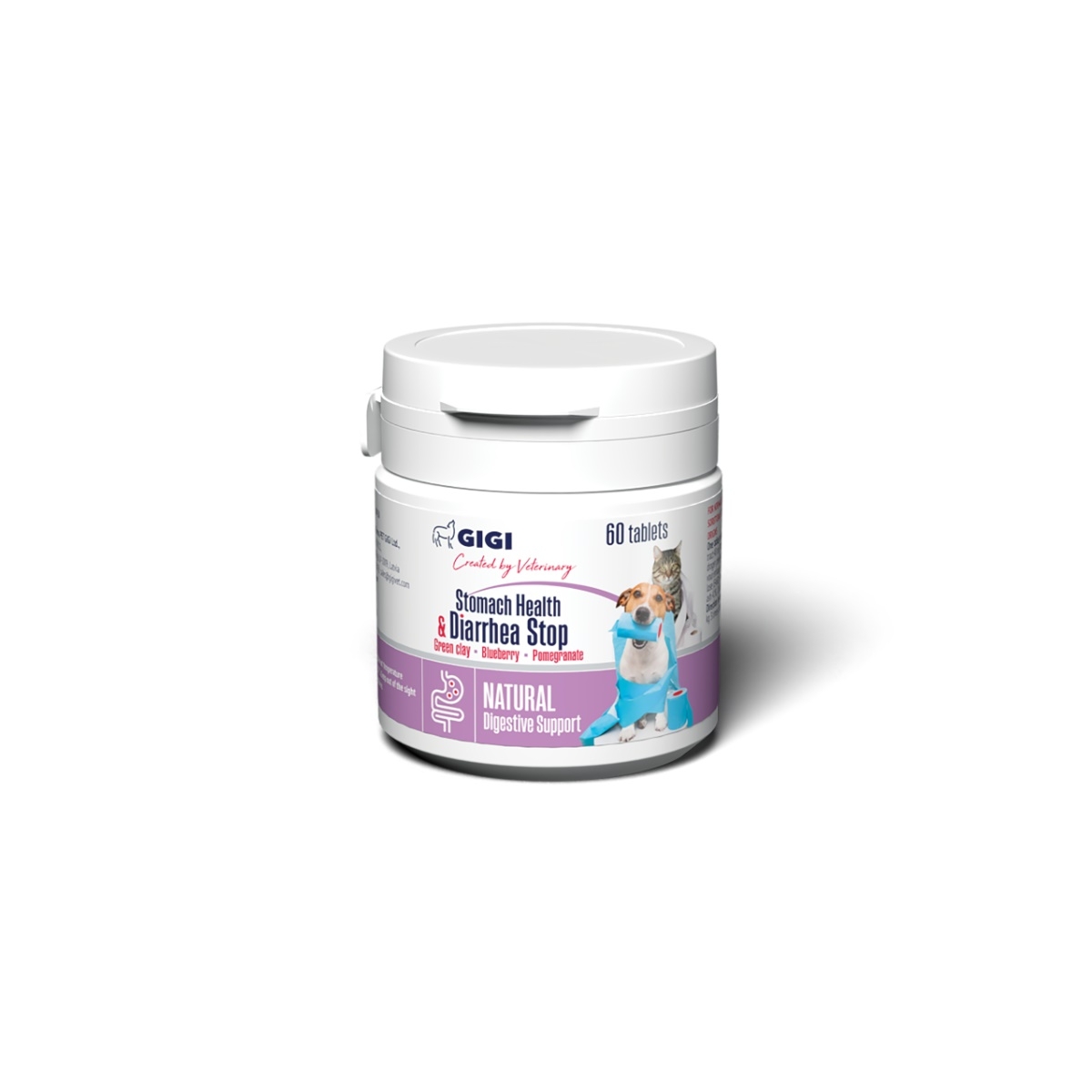 GIGI Health& Diarrhea Stop kapsulas suņiem un kaķiem, N60 - Produkta attēls