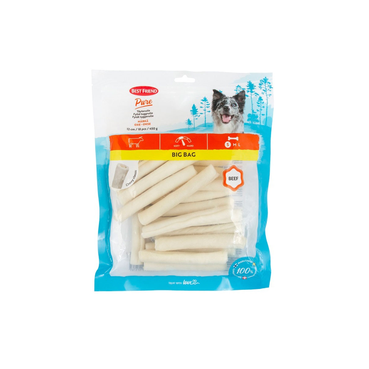 BEST FRIEND Pure košļājamās nūjiņas ar vistu, 18gb - Produkta attēls