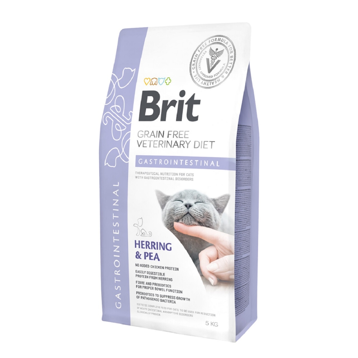 BRIT GF VD Gastrointestinal sausā barība kaķiem, siļķe/zirņi, 5kg - Produkta attēls