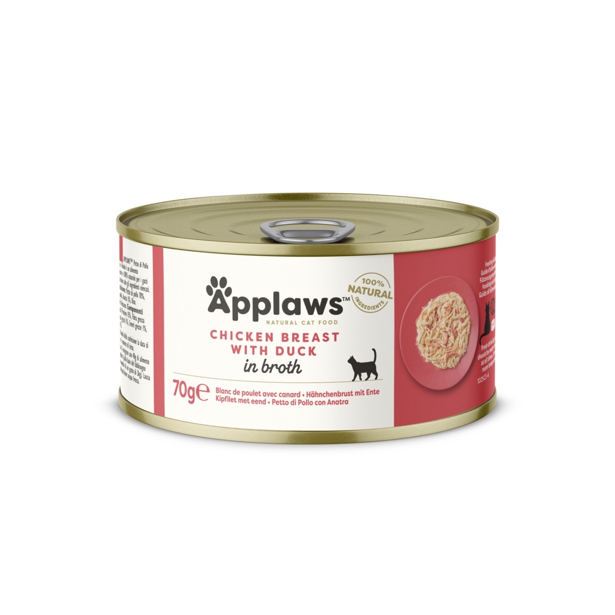 APPLAWS mitrā barība kaķiem, vista/pīle buljonā, 70g - Produkta attēls