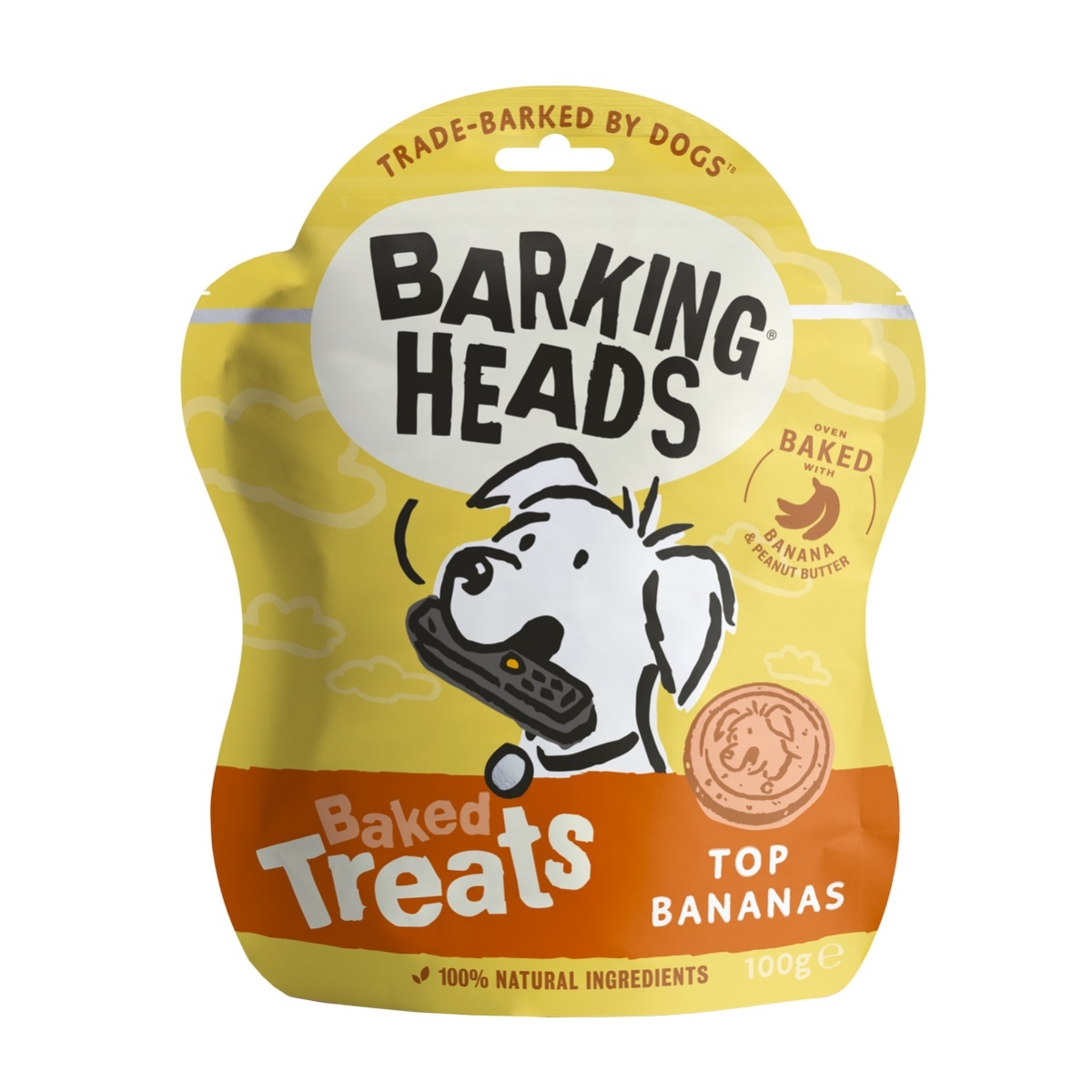 Barking Heads delikatese Top Bananas suņiem, 100 g - Produkta attēls