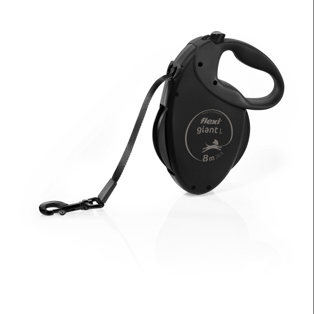 FLEXI Black Design Giant Plus lentes veida pavada, 8m, melna - Produkta attēls