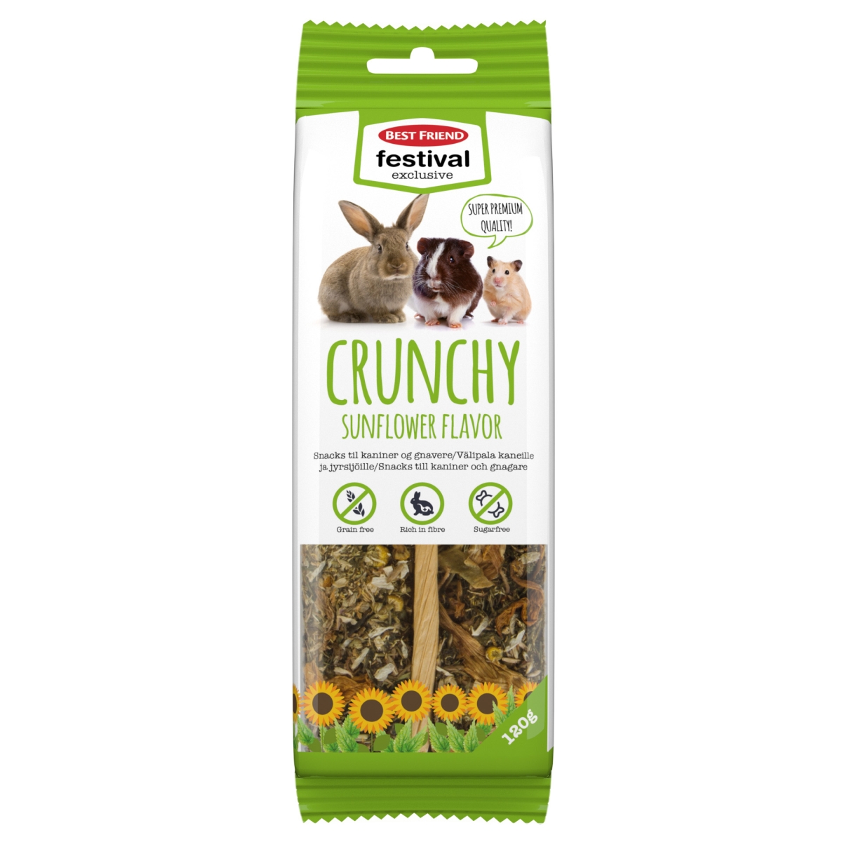 Best Friend Festival gardums grauzējiem, 120 g - Produkta attēls
