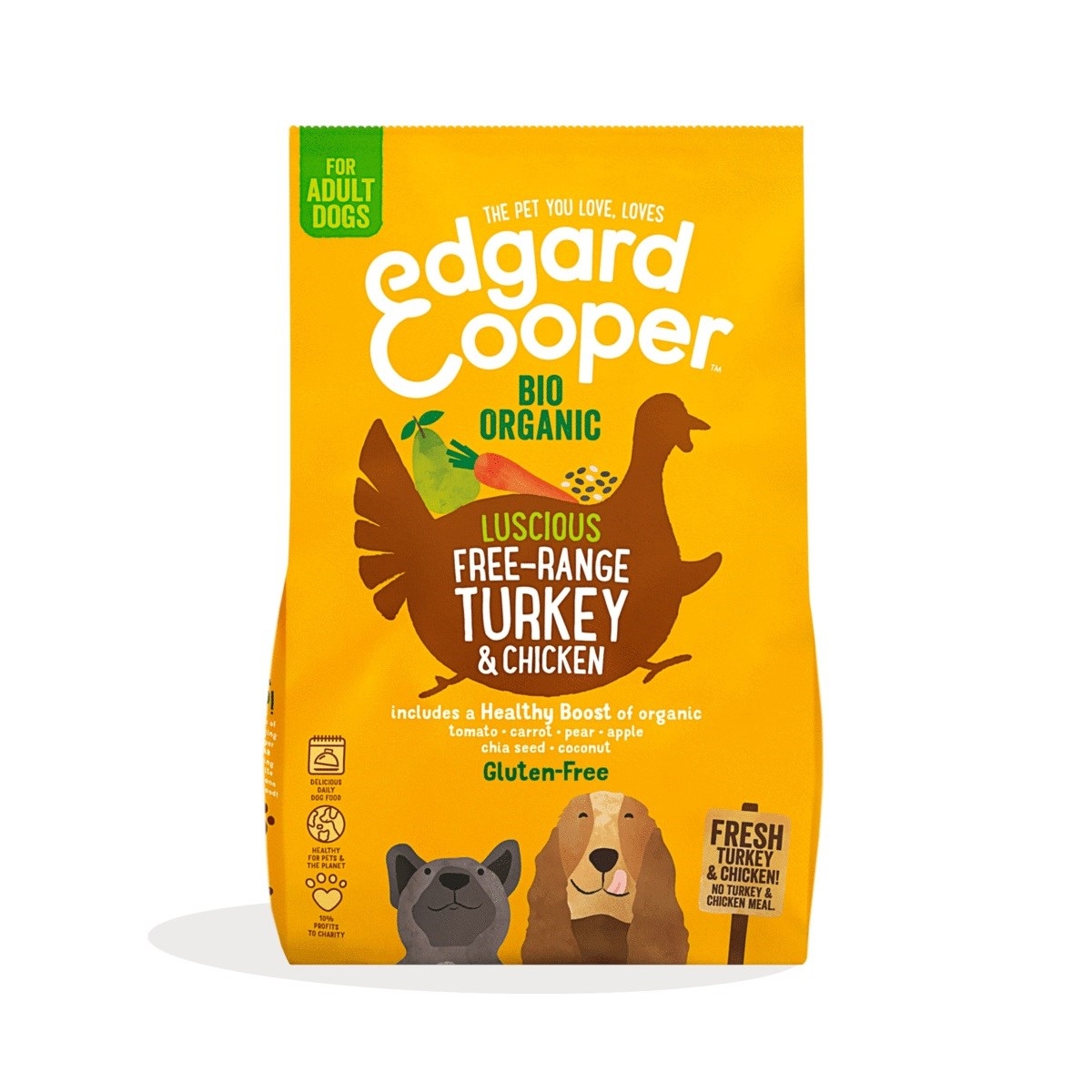 EDGARD COOPER sausā barība suņiem, tītars/vista, 2,5kg - Produkta attēls