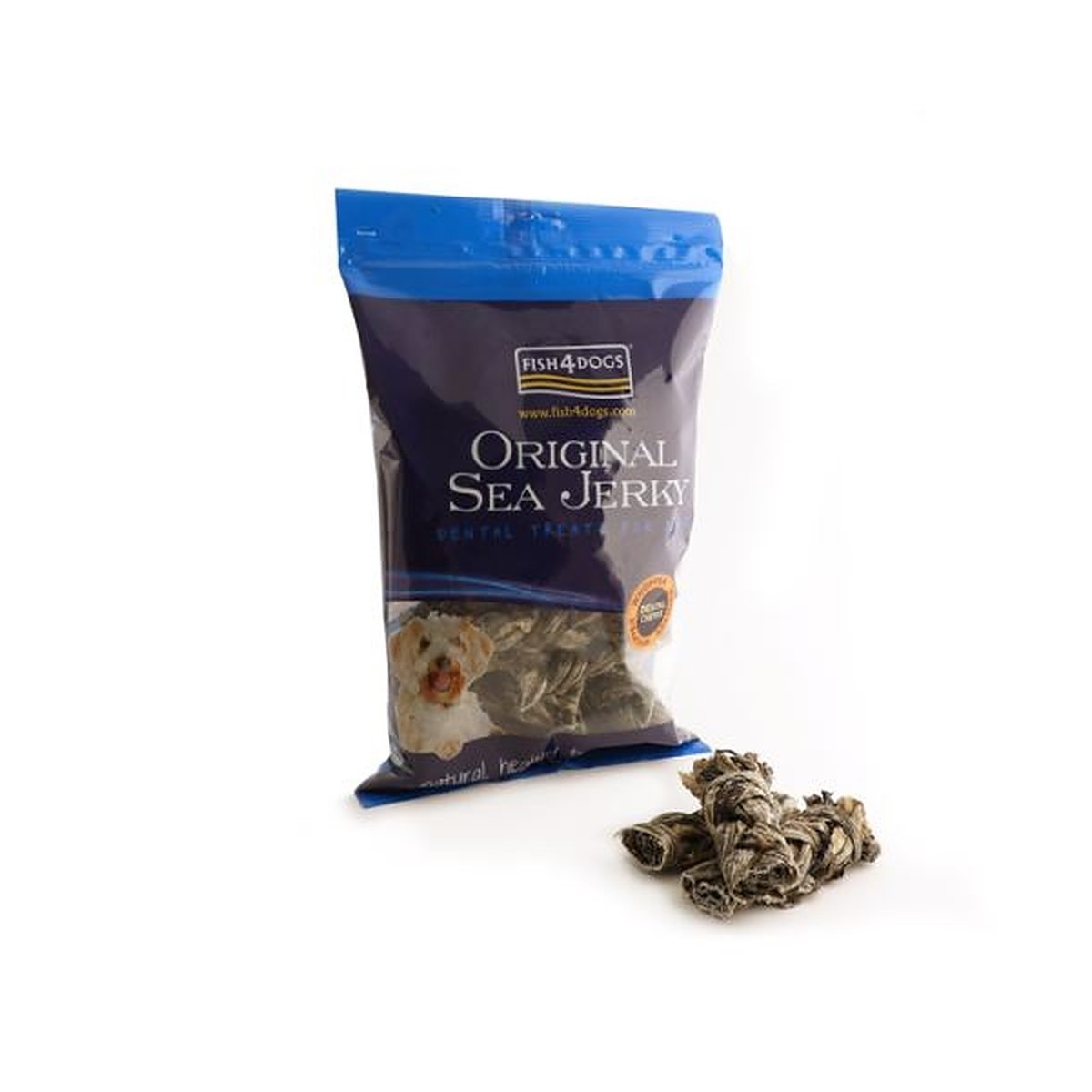 F4D Sea Jerky Whoppers kārums-pīne no zivs ādas sunim, 500 g - Produkta attēls