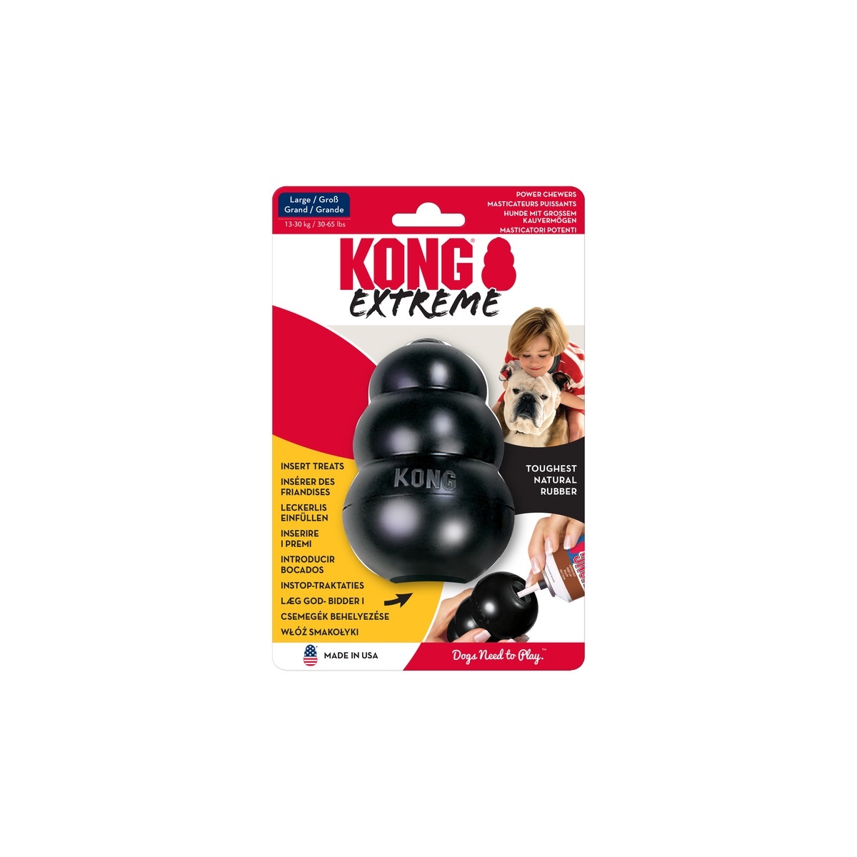 KONG Extreme rotaļlieta suņiem, L, melna - Produkta attēls 1
