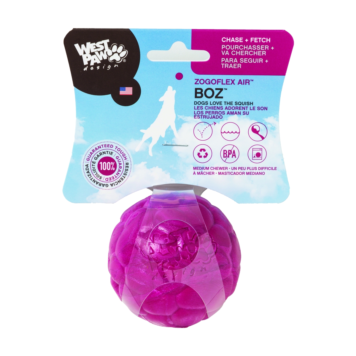 Zogoflex Boz gumijas rotaļlieta suņiem 6 cm, rozā - Produkta attēls