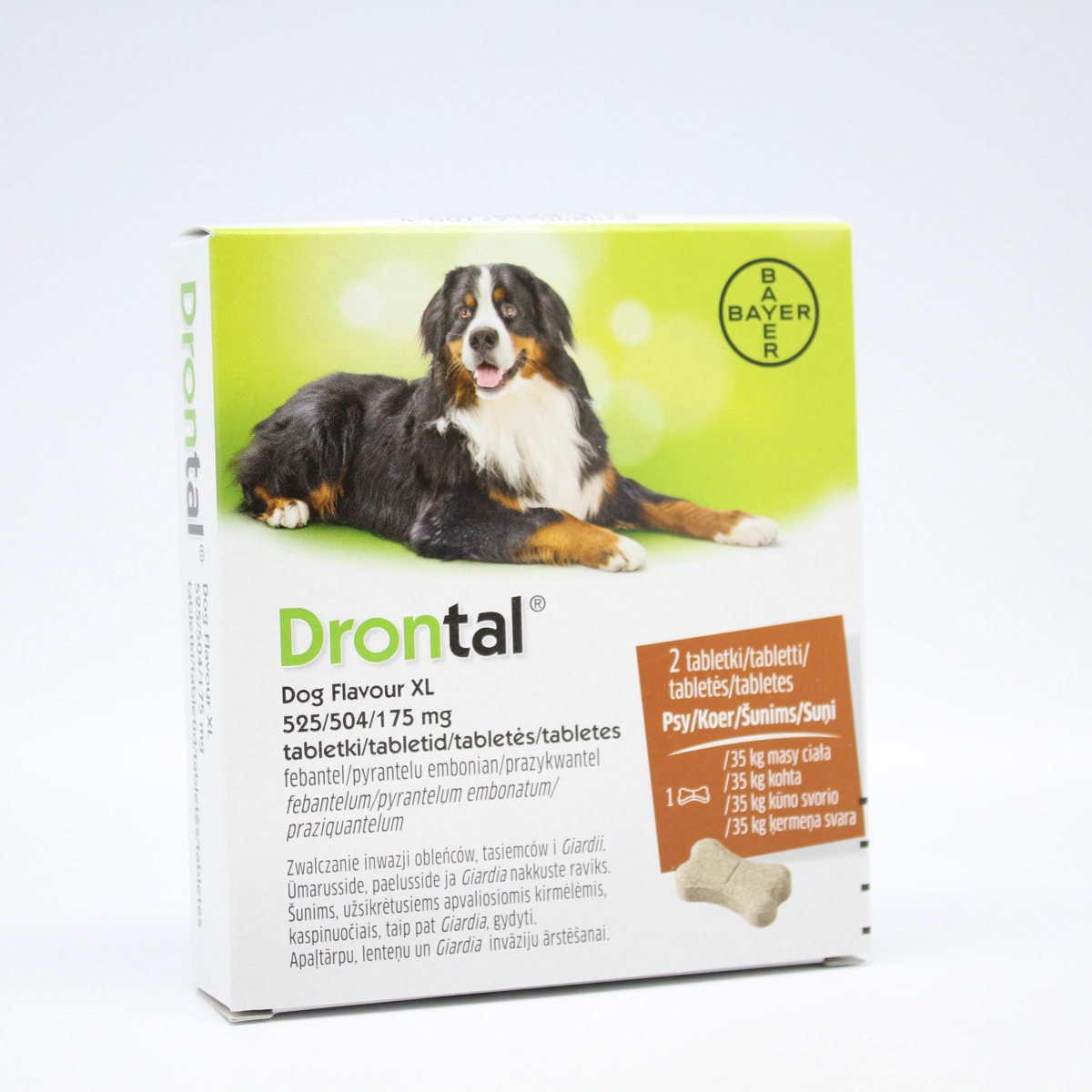 Drontal attārpošanas tabletes lieliem suņiem 1tbl/35kg 2gab - Produkta attēls