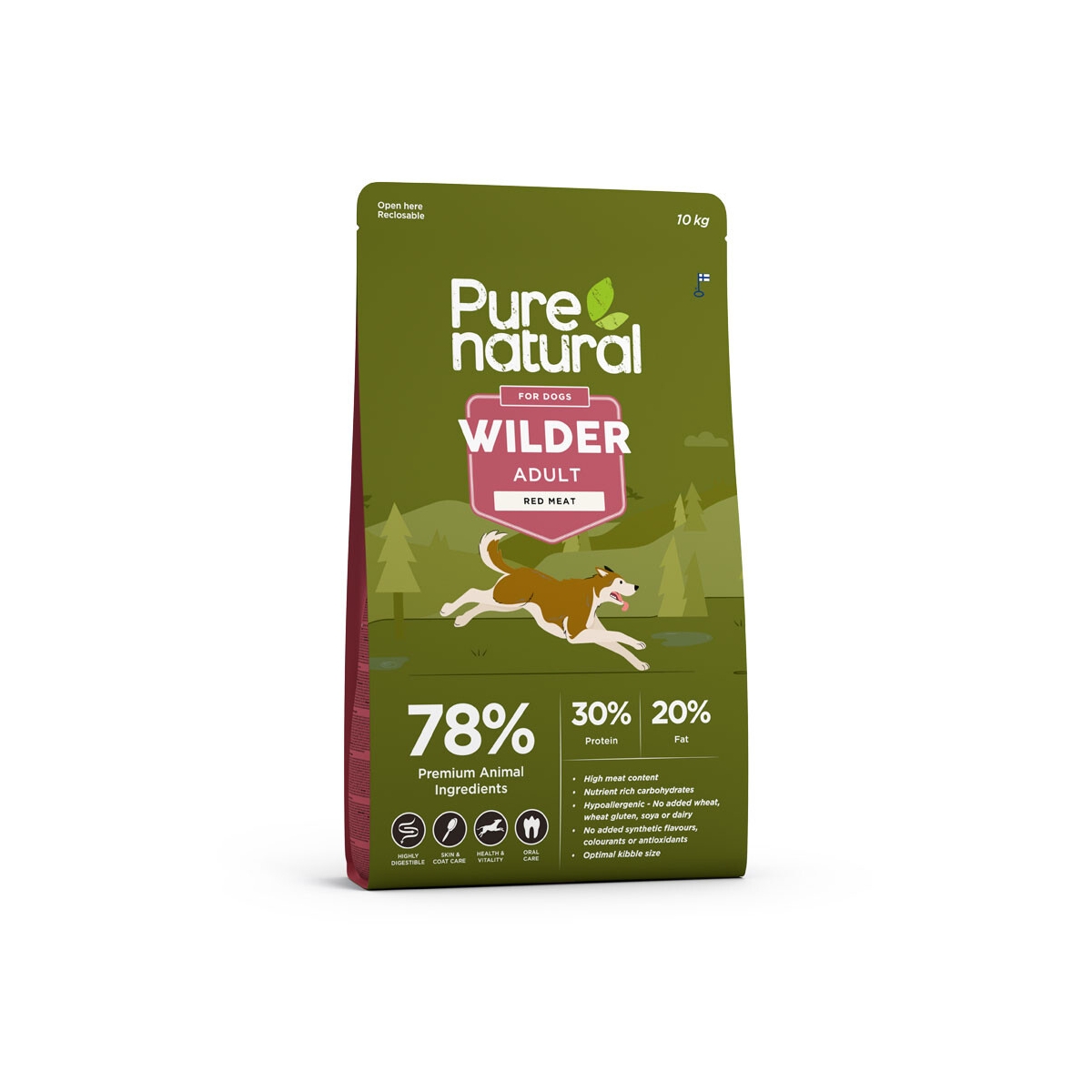 PURENATURAL Wilder Adult sausā barība suņiem, sarkanā gaļa, 10kg - Produkta attēls