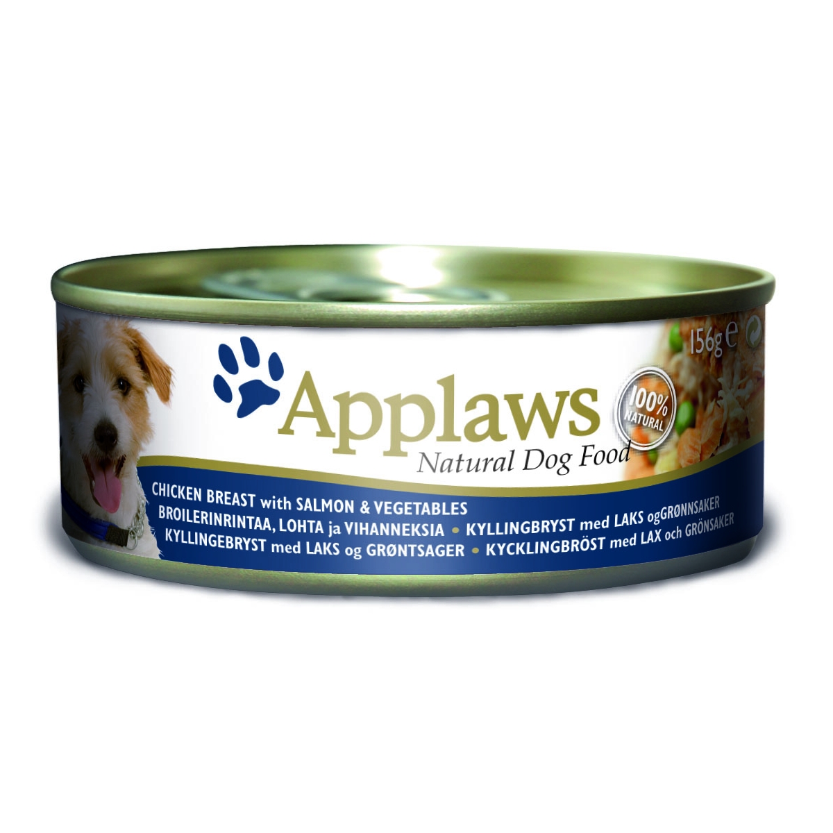 Applaws konservi suņiem ar vistu, lasi un dārzeņiem, 156 g