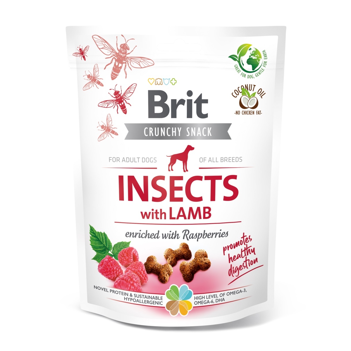 BRIT Crunchy gardumi suņiem, insekti/jērs, 200g - Produkta attēls
