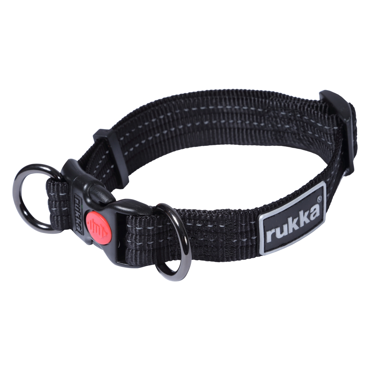 Rukka Cozy kakla siksna, M izmērs, 25 mm/30-50 cm, melna - Produkta attēls 1
