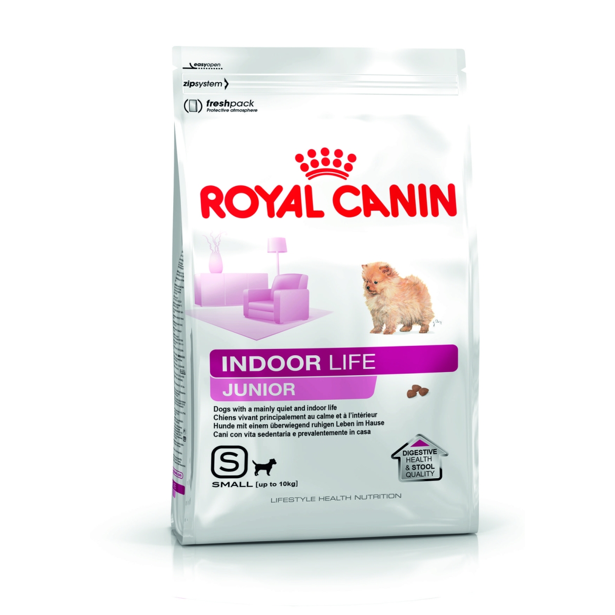 Royal Canin Indoor Junior sausā barība suņiem, 1,5kg - Produkta attēls