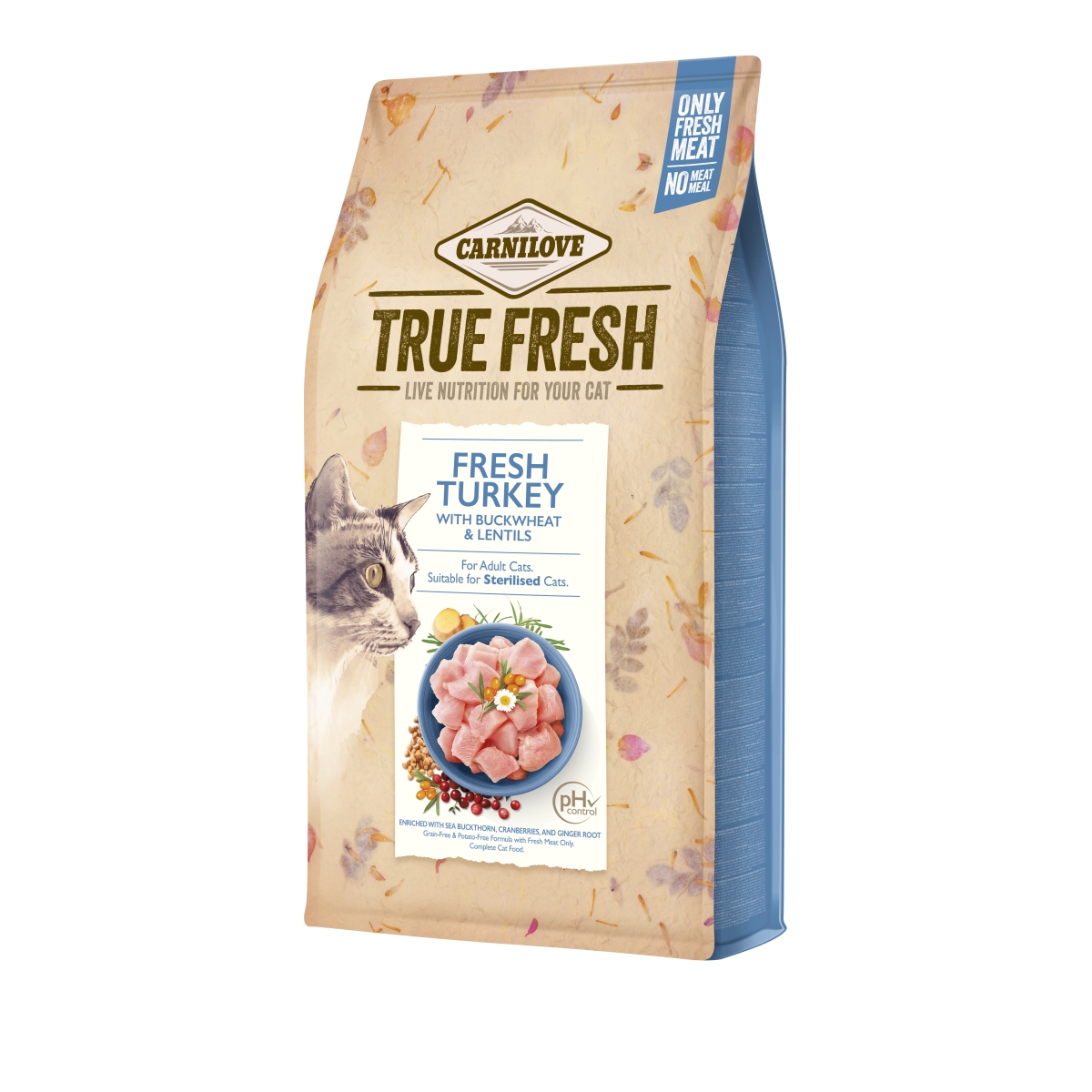 CARNILOVE True Fresh sausā barība kaķiem, tītars, 1,8kg - Produkta attēls