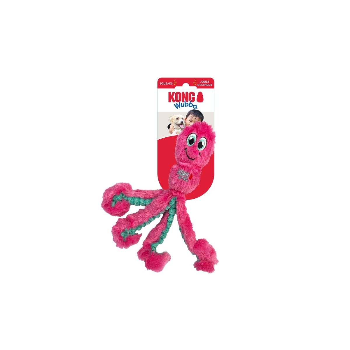 KONG Wubba Octopus rotaļlieta suņiem, S/M, dažādi - Produkta attēls 1