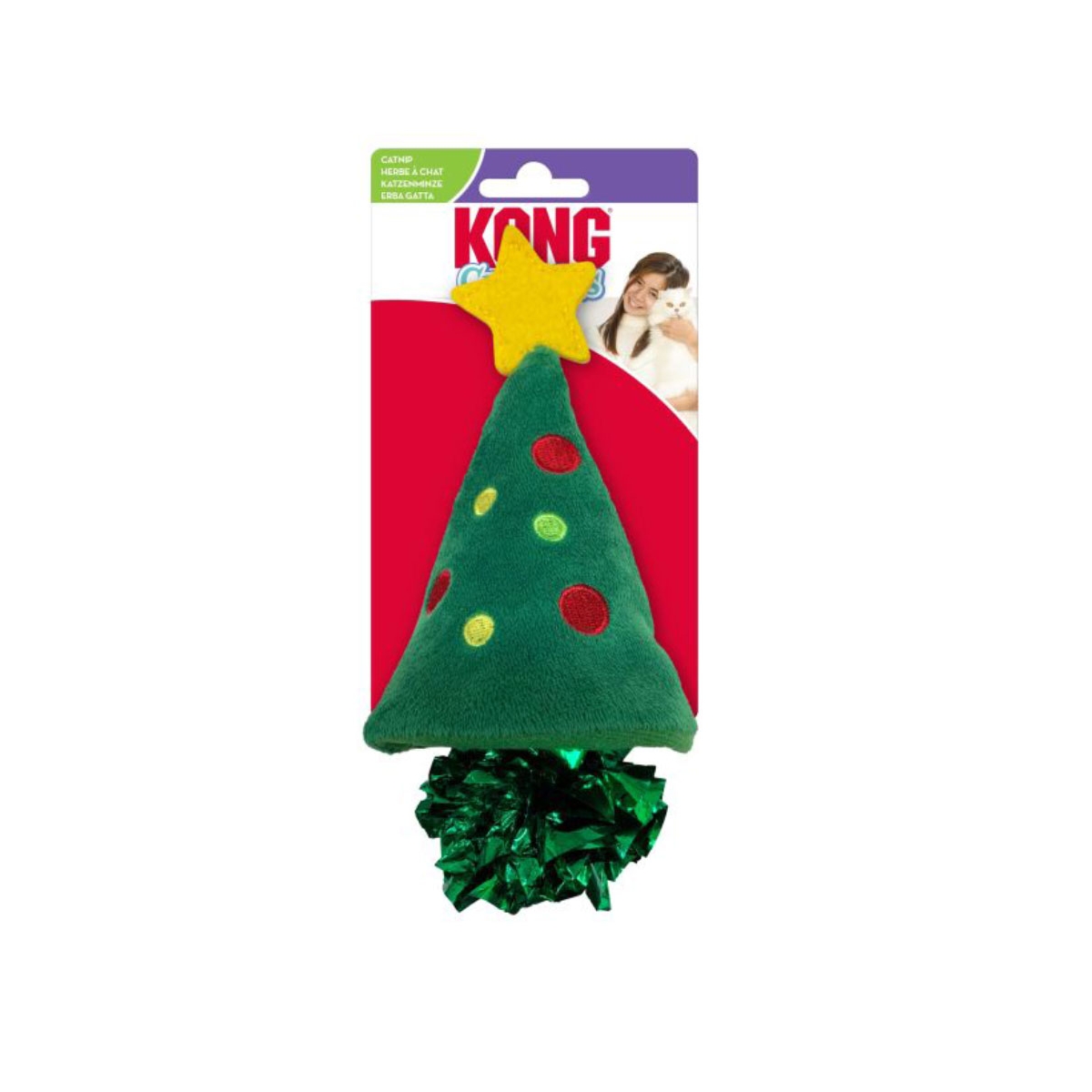 KONG Holiday Crackles Christmas Tree rotaļlieta kaķiem