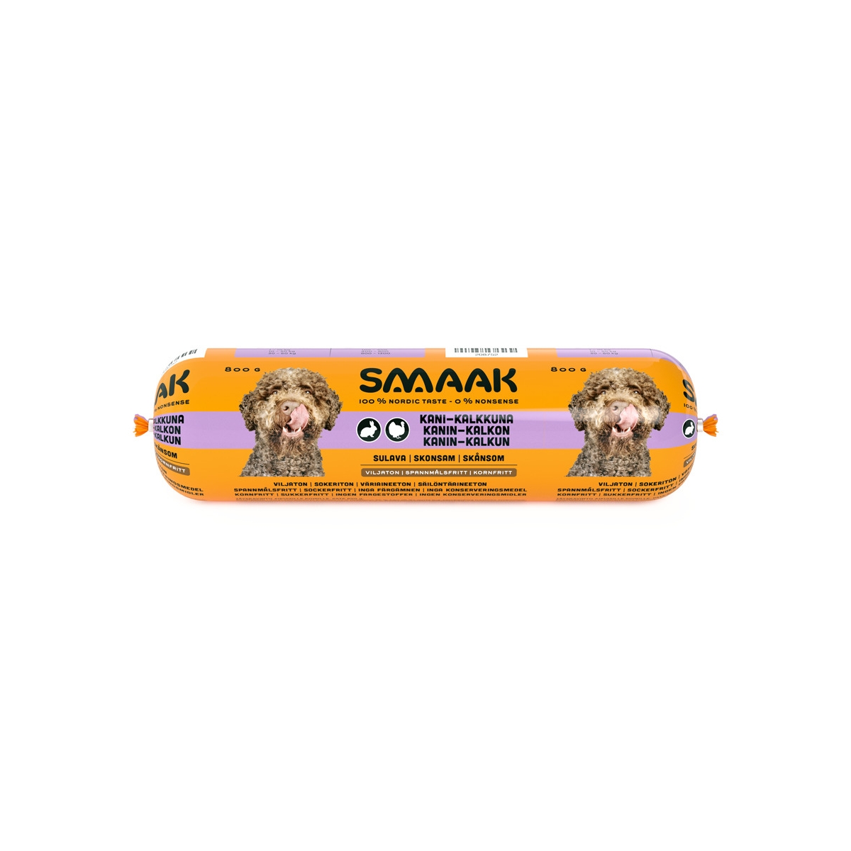 SMAAK desa suņiem, trusis/tītars, 800 g - Produkta attēls