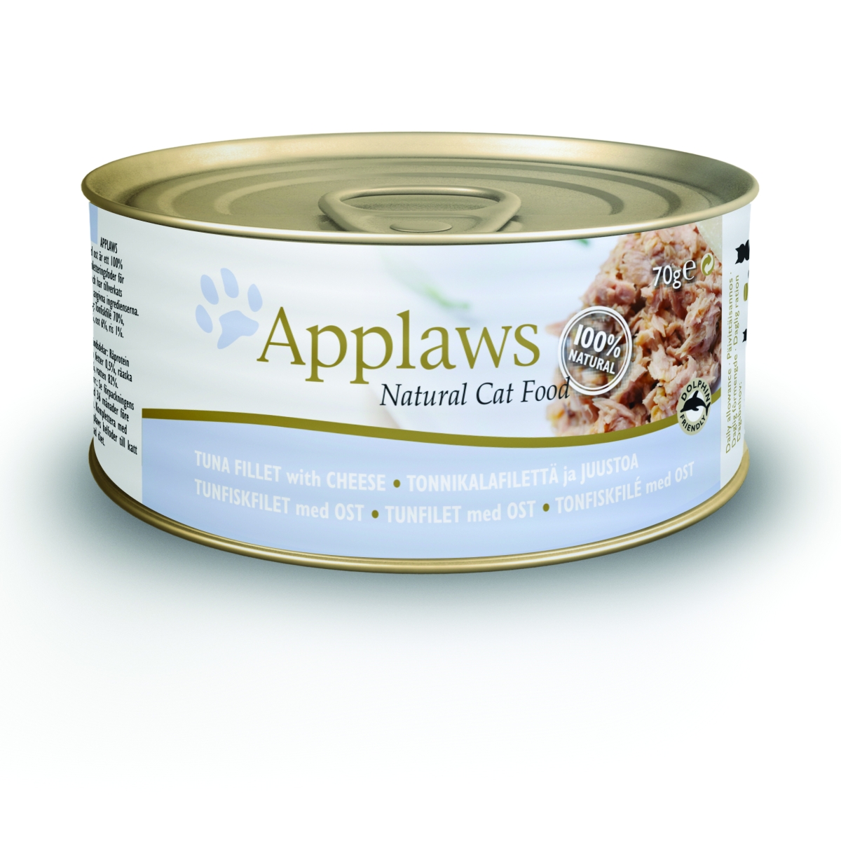 APPLAWS mitrā barība kaķiem, tuncis/siers, 70 g - Produkta attēls 1