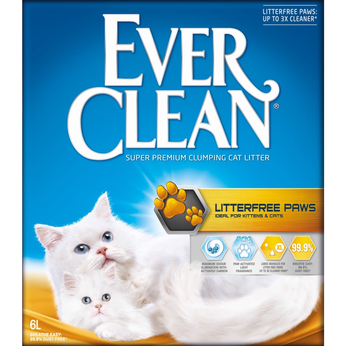 Ever Clean Less Trail smiltis kaķu tualetei, 6 kg - Produkta attēls