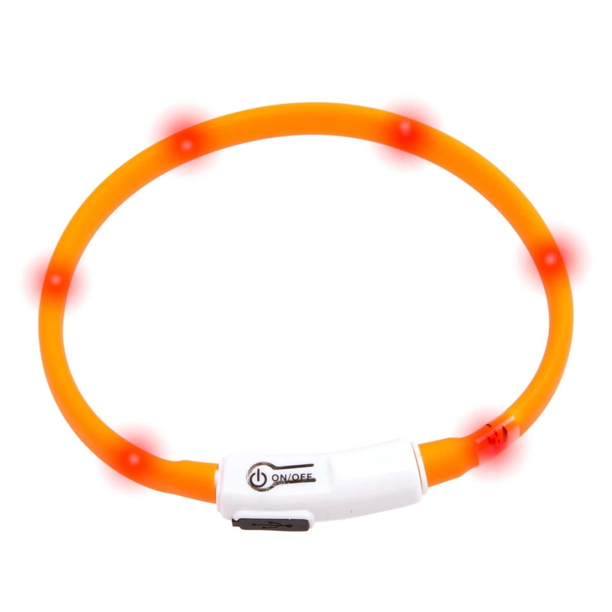 Flamingo kaķu kakla siksna visio light led USB 20-35 cm - Produkta attēls