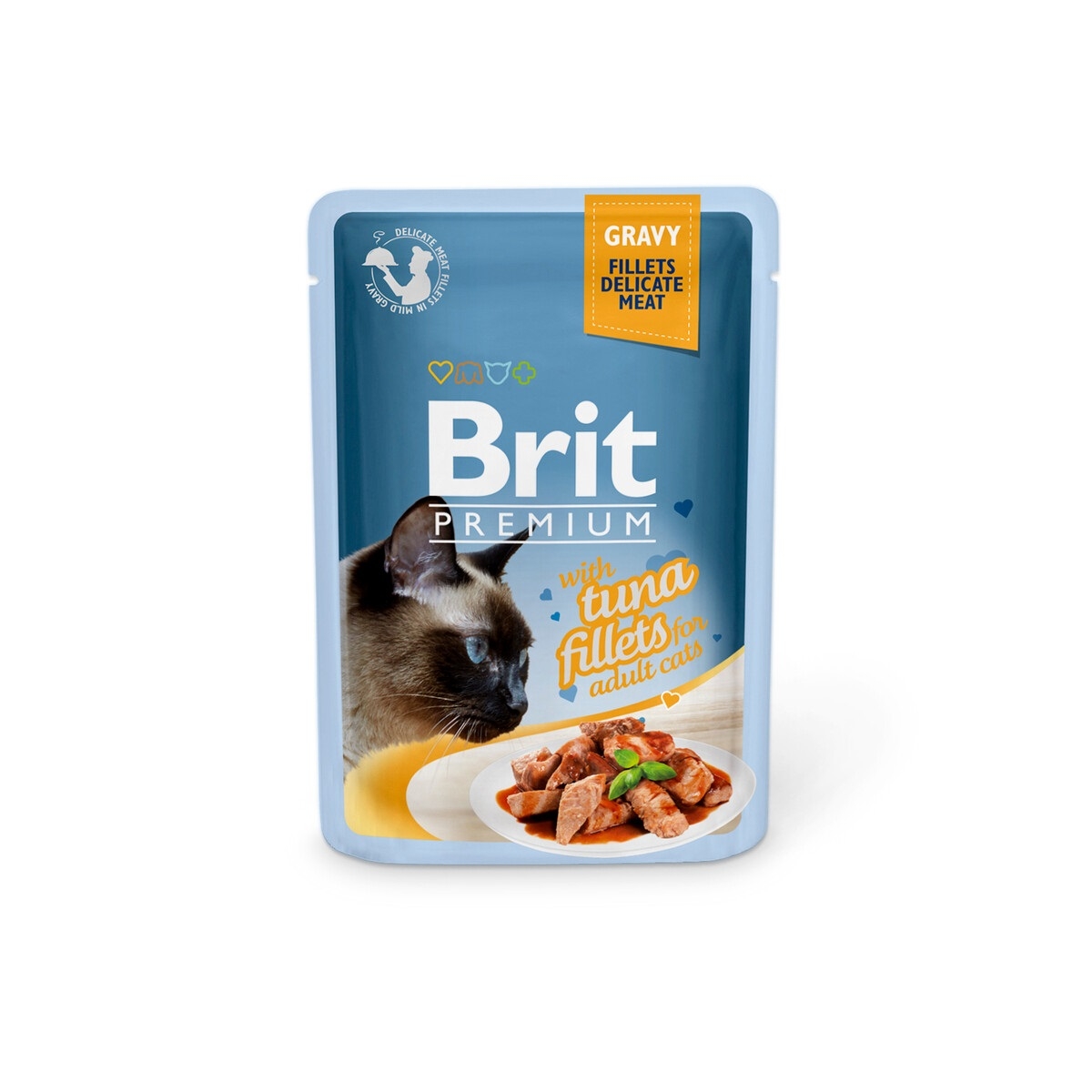 BRIT PREMIUM mitrā barība kaķiem, tuncis mērcē, 85g - Produkta attēls