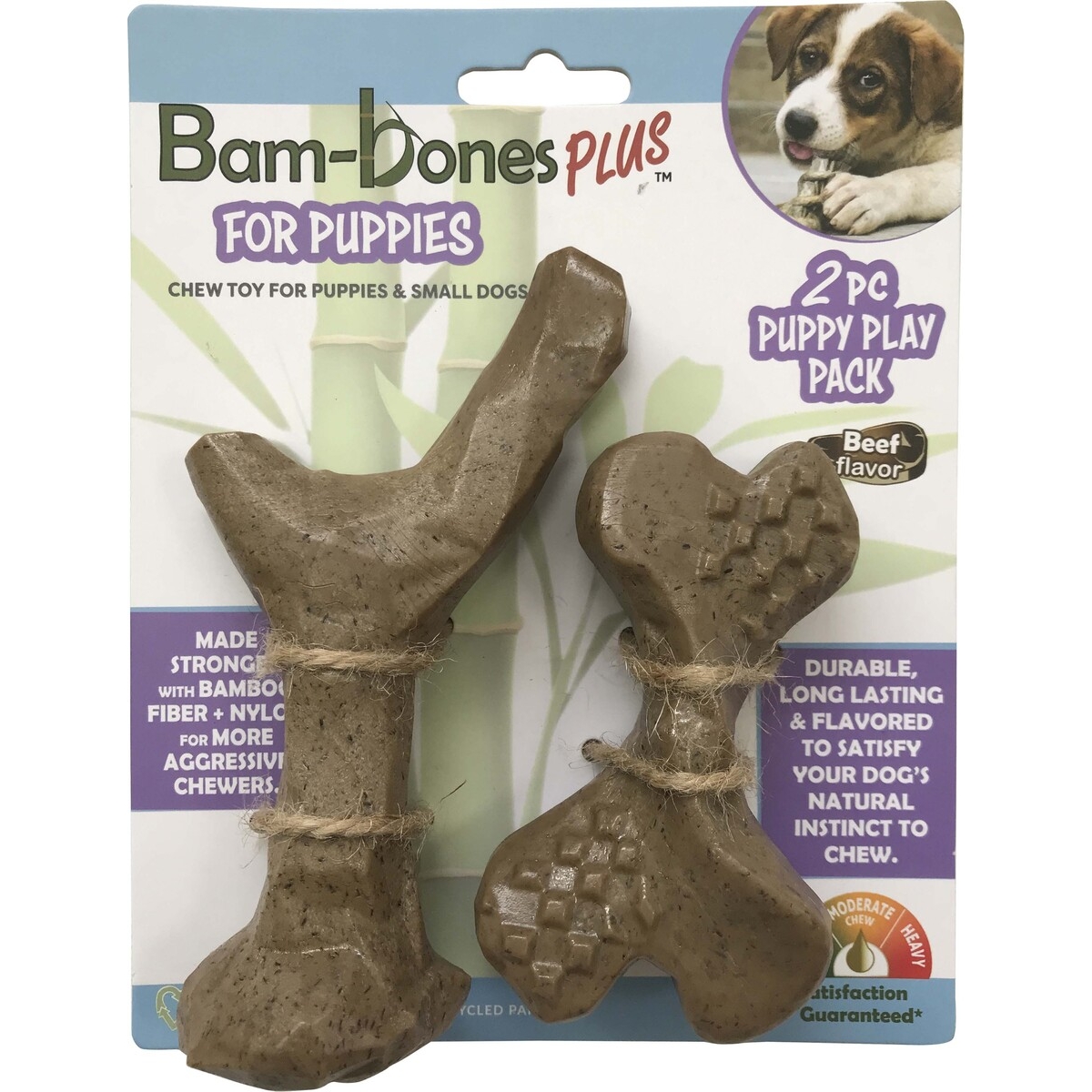 BAM-BONES Plus košļājamā rotaļlieta kucēniem, liellops, 2gb - Produkta attēls
