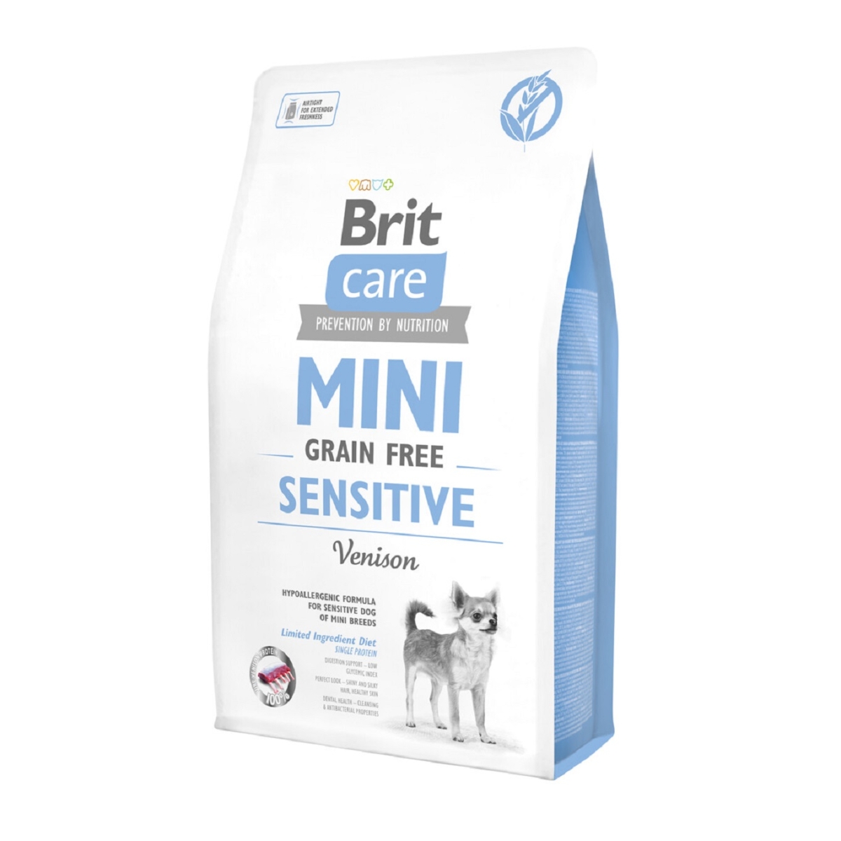 BRIT Care Mini Sensitive sausā barība suņiem,briedis, 2kg - Produkta attēls