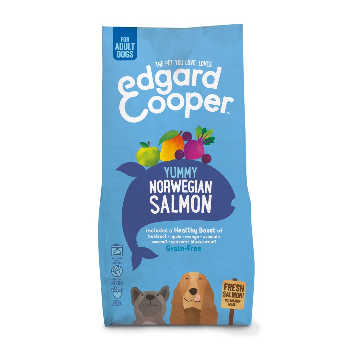 EDGARD COOPER sausā barība suņiem, lasis, 7kg - Produkta attēls